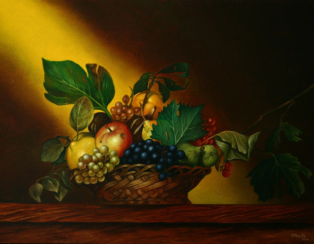 Früchte im Korb (2014)<br><i>32 x 42 cm</i>