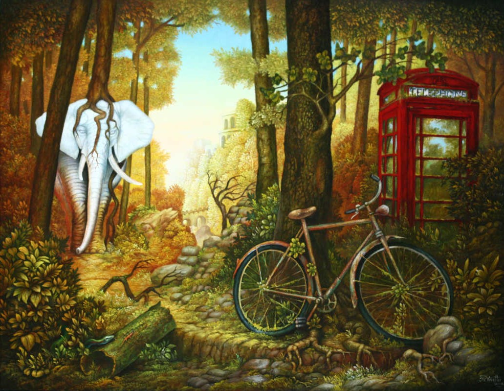 Das abgestellte Fahrrad (2016)<br><i>44 x 57 cm</i>
