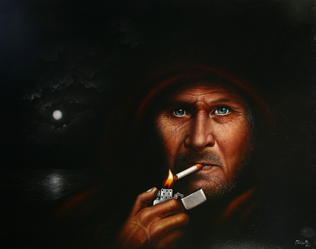 Der Raucher (2013)<br><i>44 x 57 cm</i>