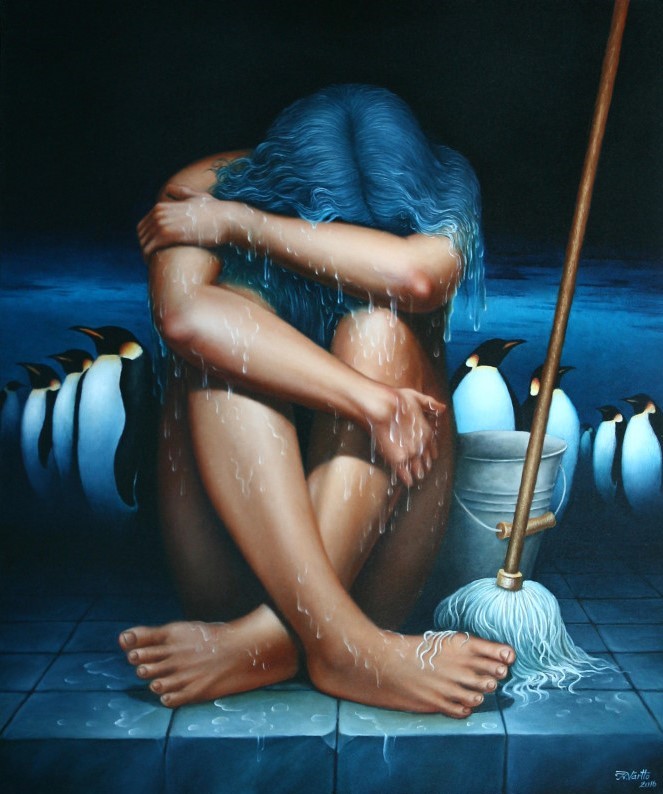 Die Putzkolonne (2016)<br><i>57 x 44 cm</i>