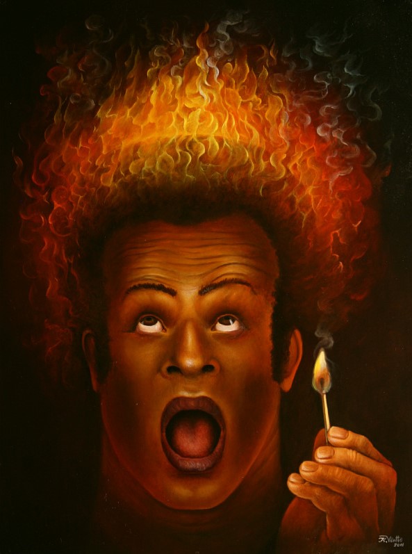 Wer mit Feuer spielt (2012)<br><i>43 x 32 cm</i>