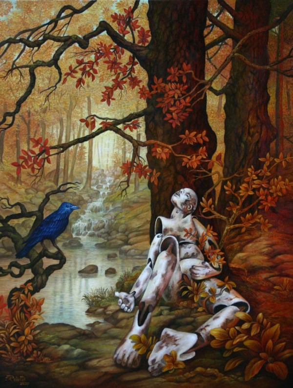 Der blaue Rabe (2020)<br><i>57 x 44 cm</i>