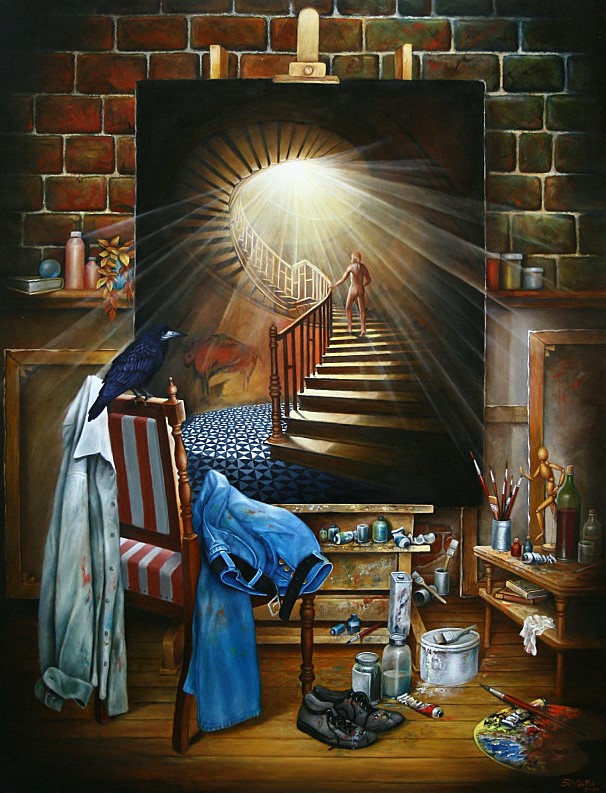 Die Treppe (2020)<br><i>85 x 65 cm</i>
